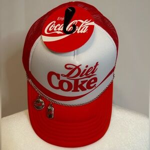 *New* Coca-Cola Diet Coke Trucker Hat W/ Charms
